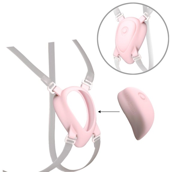 HARNESS IN SILICONE REGOLABILE PER VIBRATORE PER CLITORIDE LUXUS