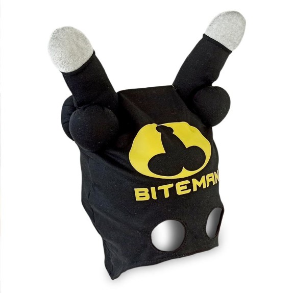MASCHERA CAPPUCCIO GADGET CON ANTENNE A PISELLO DI PELUCHE