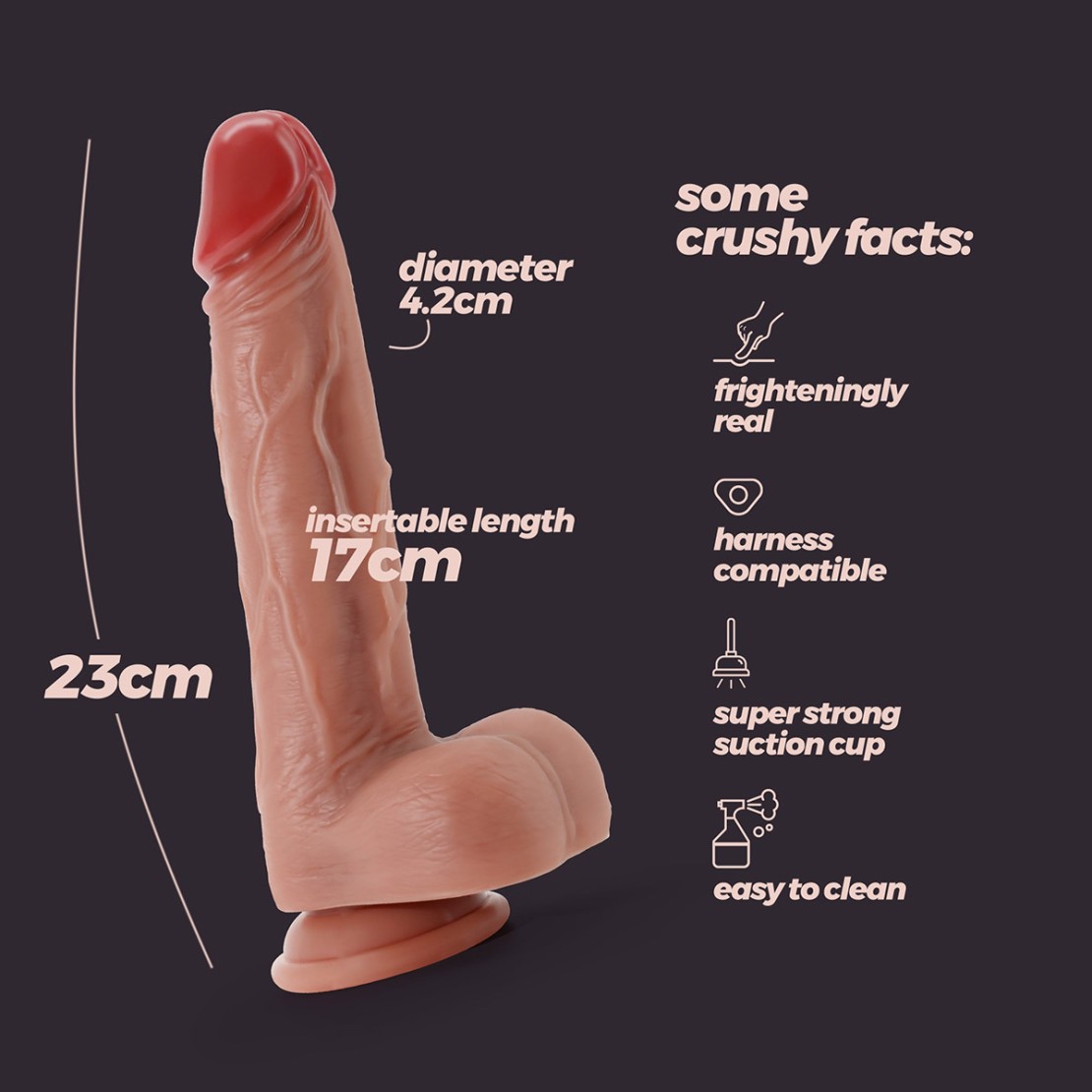 DILDO INVIKTUS REALISTICO DI SILICONE LIQUIDO...