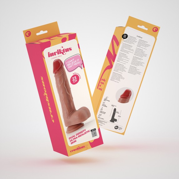 DILDO INVIKTUS REALISTICO DI SILICONE LIQUIDO 23 CM DUAL DENSITY