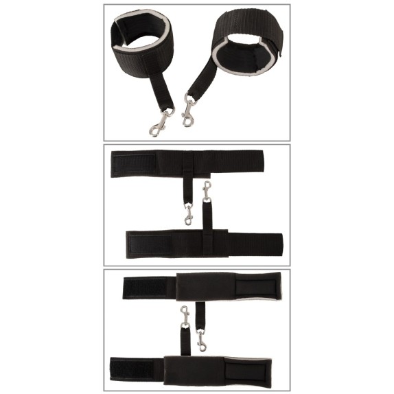 SET BONDAGE COSTRITTIVO CON CUSCINO TONDO E MANETTE CON ACCESSORI