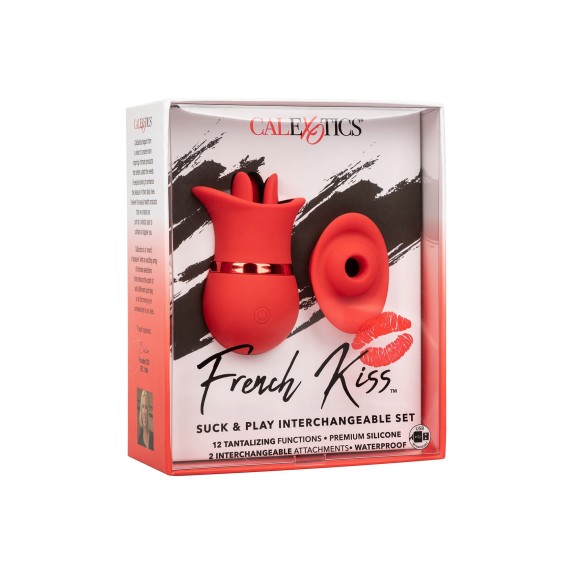 SET SUCCHIA & LECCA CLITORIDE CON 2 TESTINE FRENCH KISS RICARICABILE