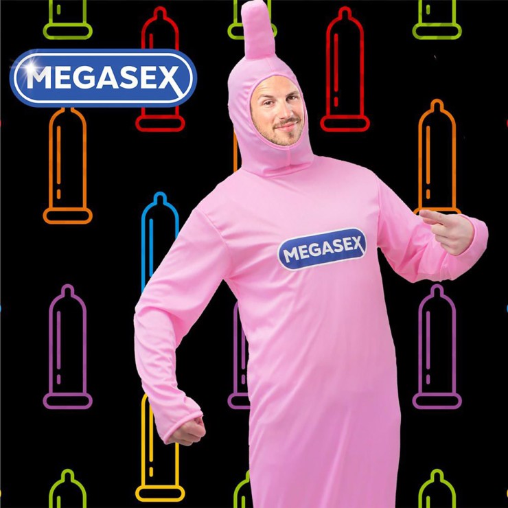 TRAVESTIMENTO COSTUME DA PRESERVATIVO GIGANTE MEGASEX GADGET 2