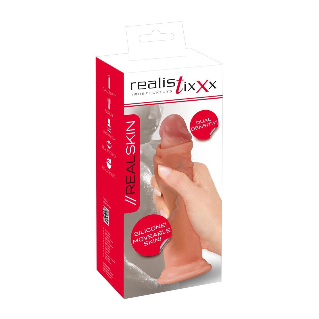 DILDO REALISTICO IN SILICONE DUAL DENSITY CON...