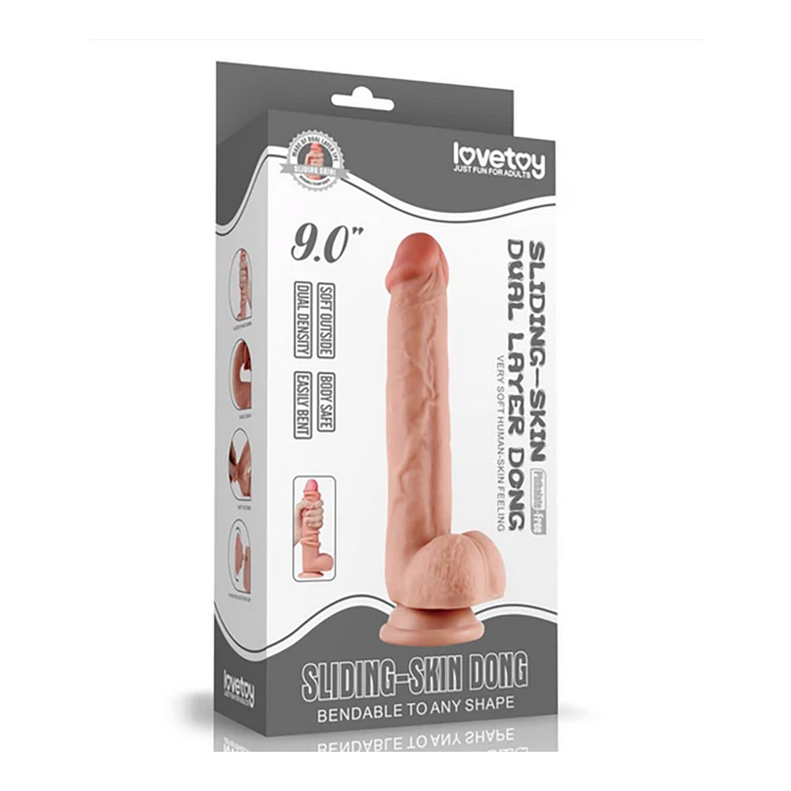 FALLO REALISTICO CON TESTICOLI VENTOSA E PELLE...