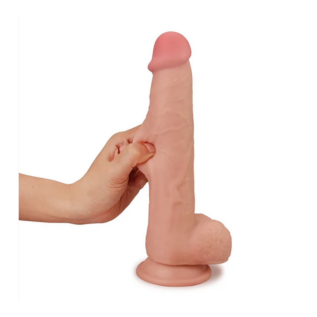 FALLO REALISTICO CON TESTICOLI VENTOSA E PELLE...