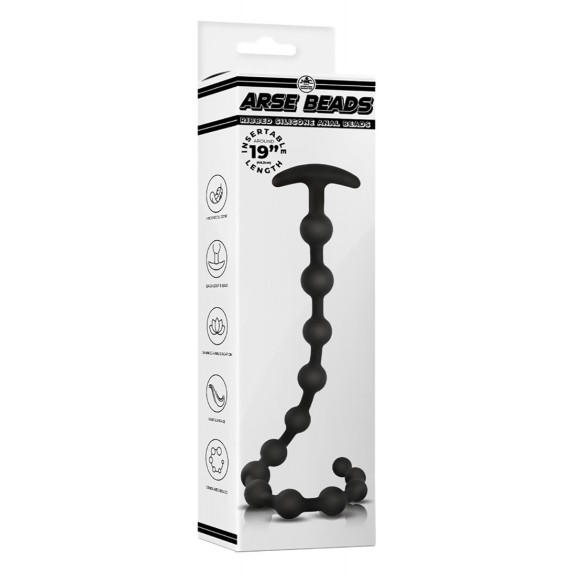 PALLINE ANALI FLESSIBILI IN SILICONE LUNGHE 50 CM CON BASE BLACK VELVETS