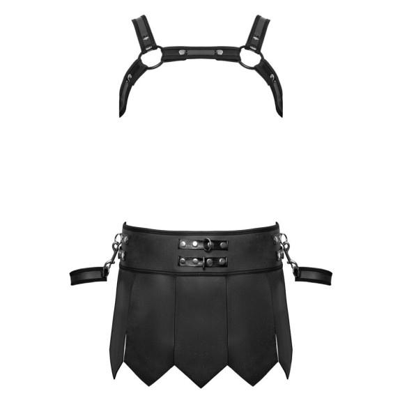 SET BONDAGE  CON HARNESS E GONNA GLADIATORE CON MANETTE SVENJOYMENT