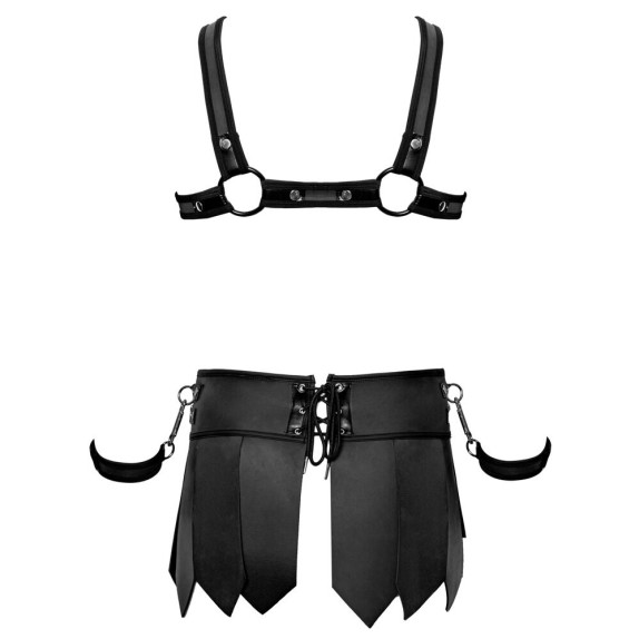 SET BONDAGE  CON HARNESS E GONNA GLADIATORE CON MANETTE SVENJOYMENT
