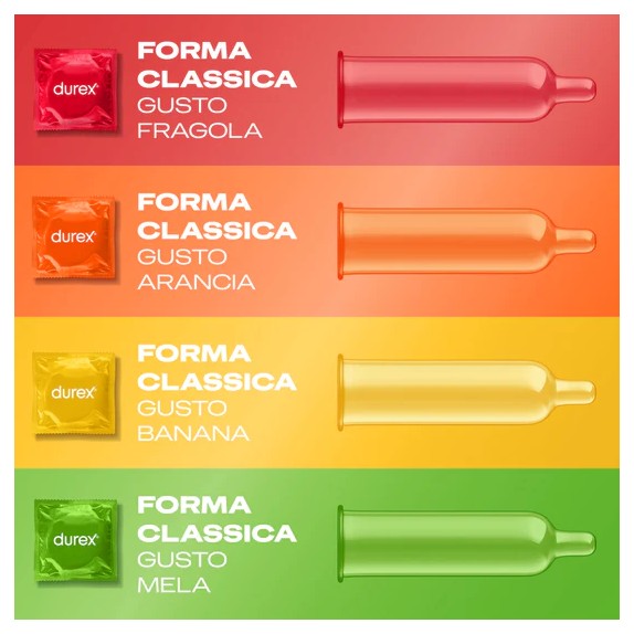PROFILATTICI ALLA FRUTTA 4 GUSTI DUREX TROPICAL MIX CONFEZIONE 12 PEZZI