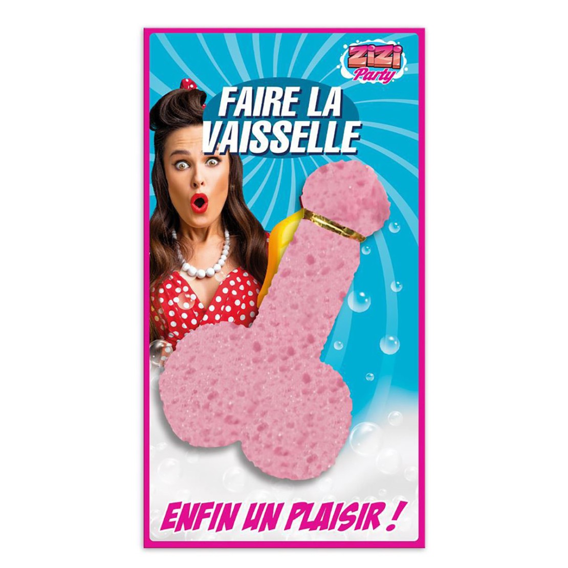 SPUGNA ROSA PER LAVARE I PIATTI A FORMA DI PENE...