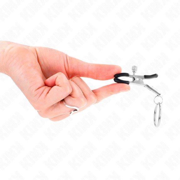 PINZETTE MORSETTO PER CAPEZZOLI REGOLABILI CON ANELLO KINK