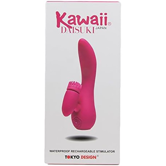 RABBIT VIBRANTE  CON STIMOLATORE CLITORIDEO ROTANTE DAISUKI 1