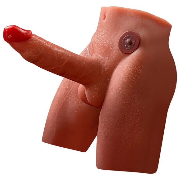 BACINO MEZZO BUSTO DI UOMO CON PENE 17 CM A SPINTA SU E GIU' IN SILICONE JASON XISE