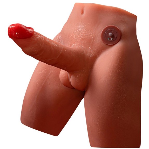BACINO MEZZO BUSTO DI UOMO CON PENE 17 CM A SPINTA SU E GIU' IN SILICONE JASON XISE