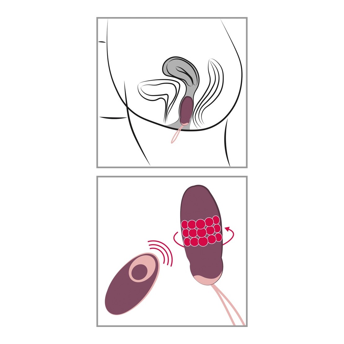 OVETTO VAGINALE CON SFERE ROTANTI E TELECOMANDO