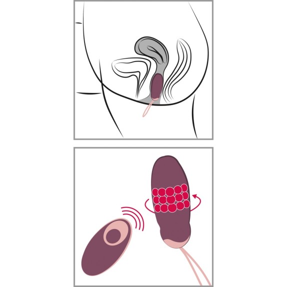 OVETTO VAGINALE CON SFERE ROTANTI E TELECOMANDO