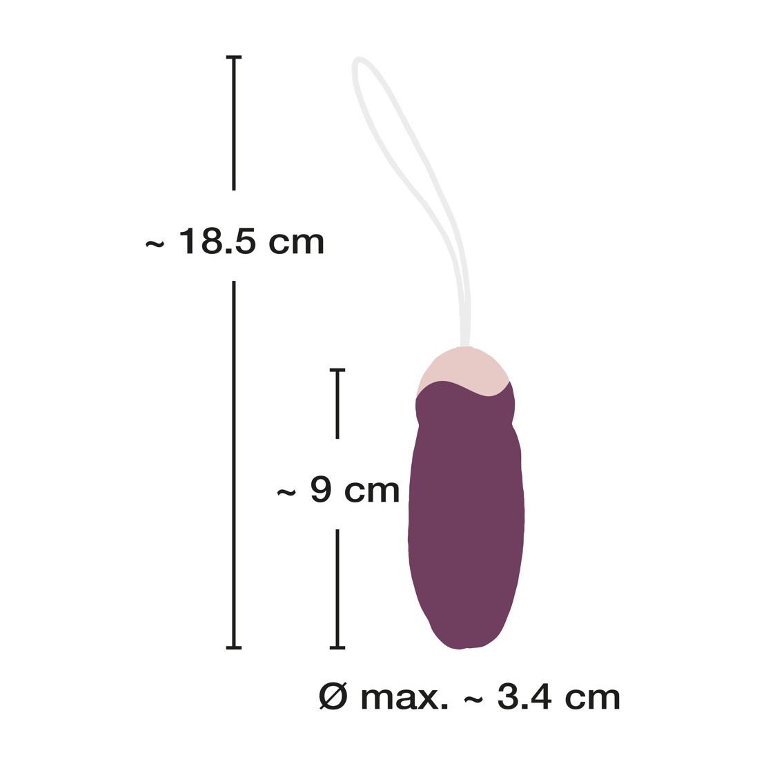 OVETTO VAGINALE CON SFERE ROTANTI E TELECOMANDO