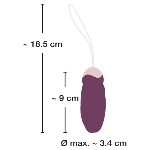 OVETTO VAGINALE CON SFERE ROTANTI E TELECOMANDO