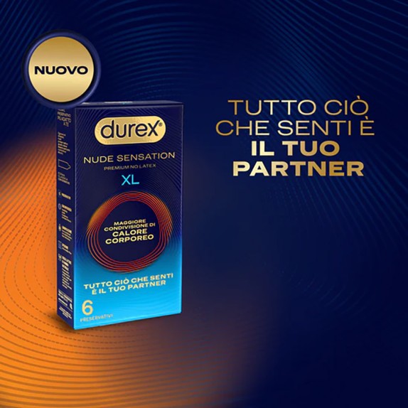 DUREX XL NUDE SENSATION PROFILATTICI NO LATTICE ULTRA SOTTILI 6 PEZZI