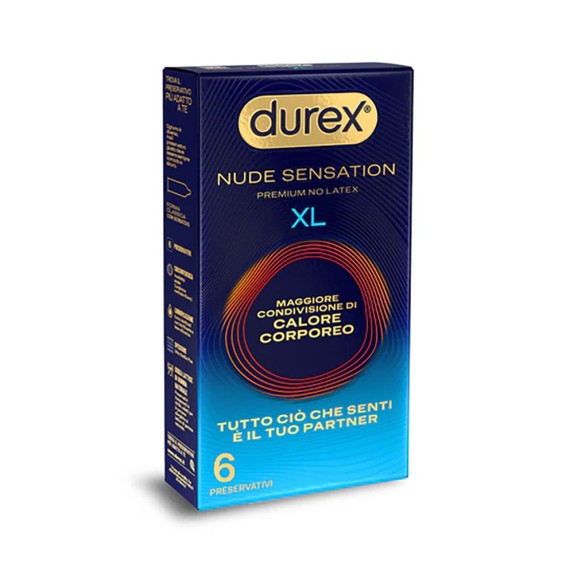 DUREX XL NUDE SENSATION PROFILATTICI NO LATTICE ULTRA SOTTILI 6 PEZZI