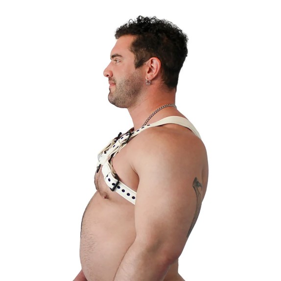 copy of HARNESS SEXY DA UOMO REGOLABILE IN ECOPELLE BIANCA BRUTUS