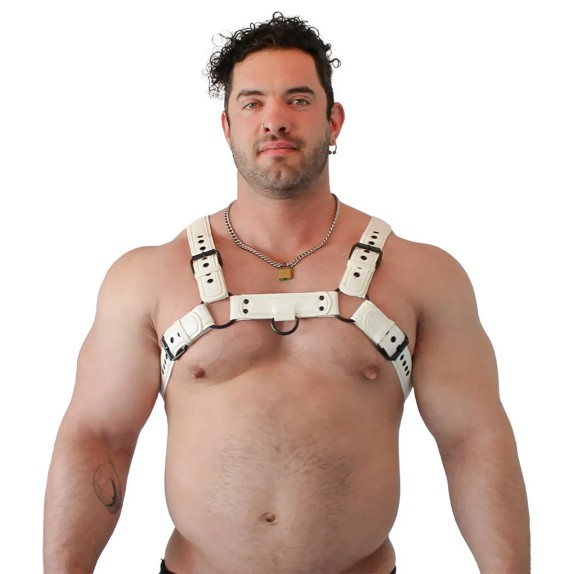 copy of HARNESS SEXY DA UOMO REGOLABILE IN ECOPELLE BIANCA BRUTUS