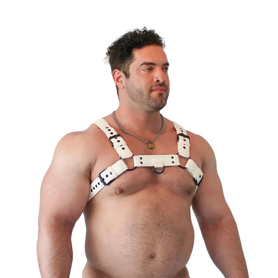 copy of HARNESS SEXY DA UOMO REGOLABILE IN ECOPELLE BIANCA BRUTUS