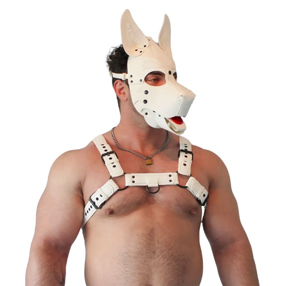 copy of HARNESS SEXY DA UOMO REGOLABILE IN ECOPELLE BIANCA BRUTUS
