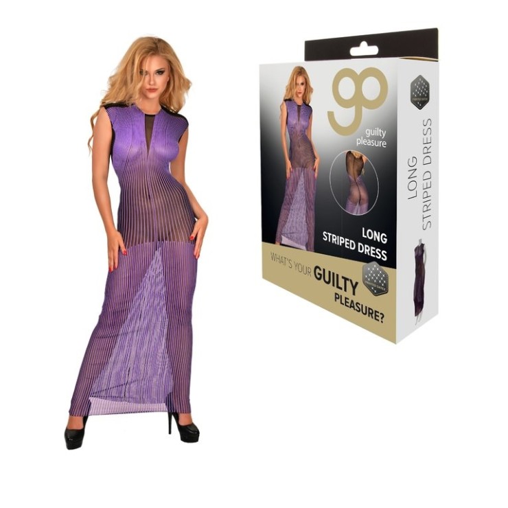 VESTITO LUNGO SEXY PER DONNA TRASPARENTE IN GOMMA