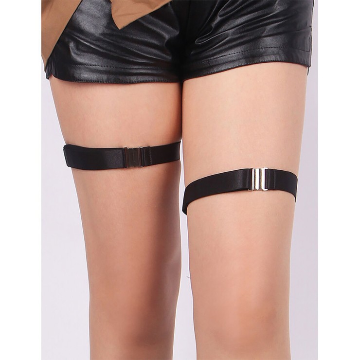 GIARRETTIERE SEXY ELASTICHE E REGOLABILI IN TESSUTO NERO... 2