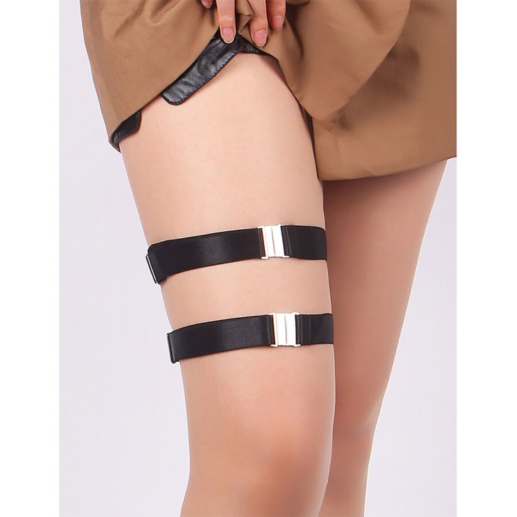 COPPIA DI GIARRETTIERE SEXY ELASTICHE REGOLABILI IN TESSUTO