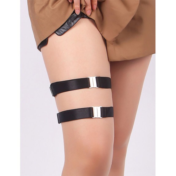 GIARRETTIERE SEXY ELASTICHE E REGOLABILI IN TESSUTO NERO SUBBLIME