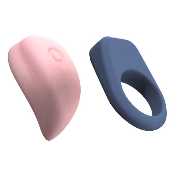 SET DI COPPIA STIMOLATORE DI CLITORIDE E ANELLO CON APP LUXUS