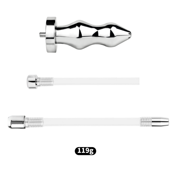 SONDA URETRALE IN SILICONE COLLEGATA AL PLUG ANALE URETHRAL SOUND TO ANAL PLUG