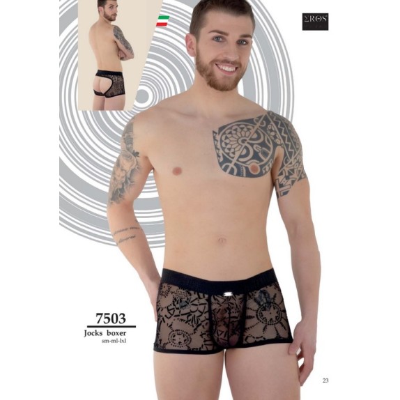 copy of JOCKS BOXER SEXY PER UOMO CON RICAMO FLOREALE APERTO DIETRO LINGERIE EROS VENEZIANI