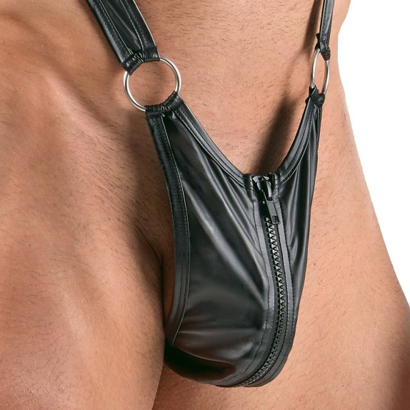 BODY PER UOMO A MANICA LUNGA COMPLETAMENTE APERTO CON PERIZOMA