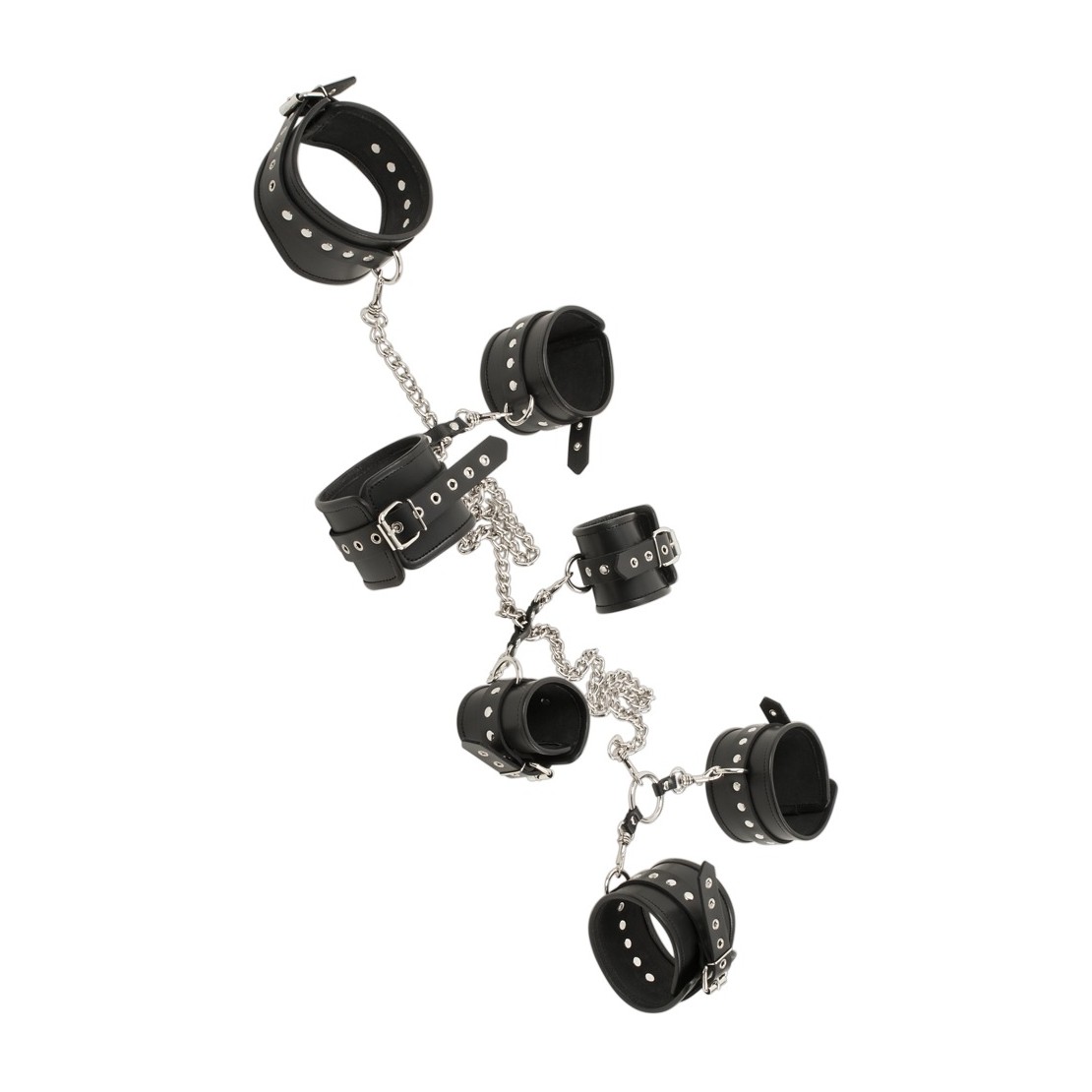 BONDAGE SET UNISEX CON COLLARE MANETTE E...