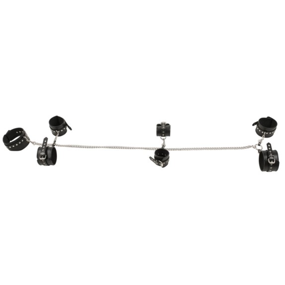 BONDAGE SET UNISEX CON COLLARE MANETTE E CAVIGLIERE SEX TOY SADOMASO