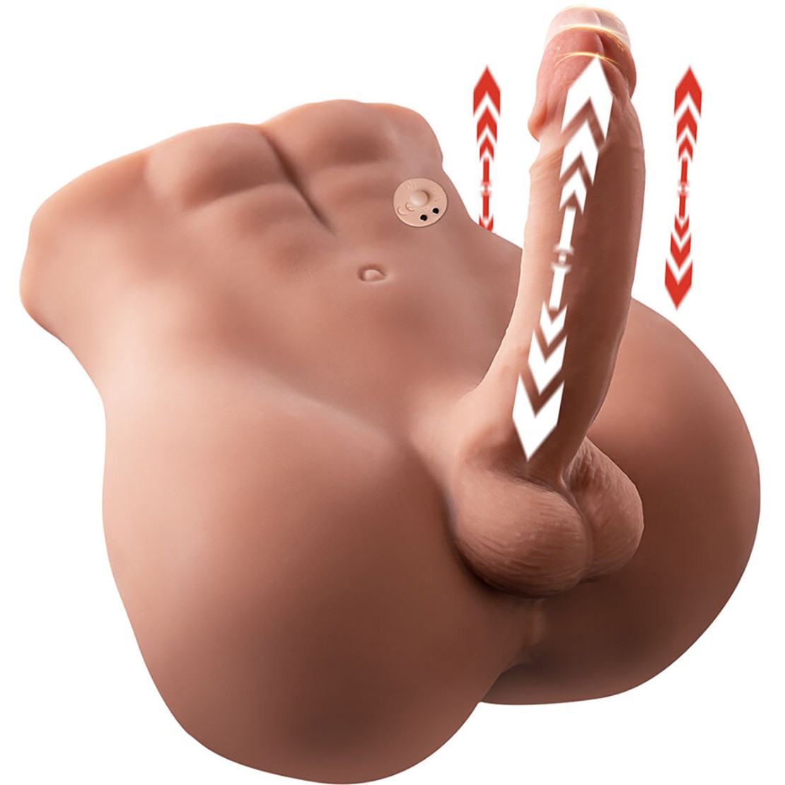 BACINO MEZZO BUSTO DI UOMO CON PENE 18 CM A...