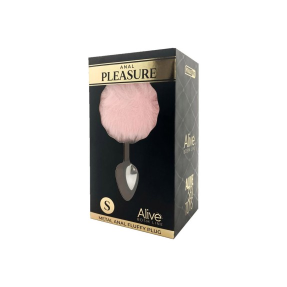 PLUG ANALE METALLO CON CODA DA CONIGLIETTO ROSA SEXY BUNNY TAIL ALIVE