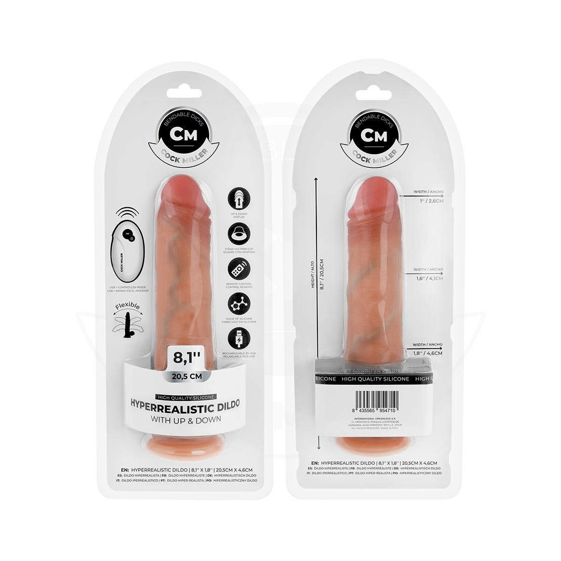 DILDO IPER REALISTICO 20,5 CM CON MOVIMENTO A...