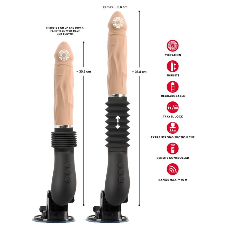 FUCKING MACHINE SEX TOY RECLINABILE WIRELESS CON VENTOSA 2