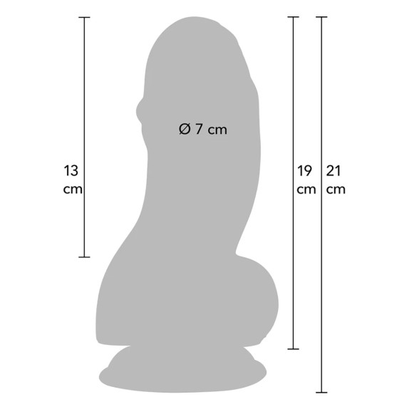 FALLO DILDO GROSSO E CORTO IN PVC MORBIDO 19 CM X 6,8 CM 7