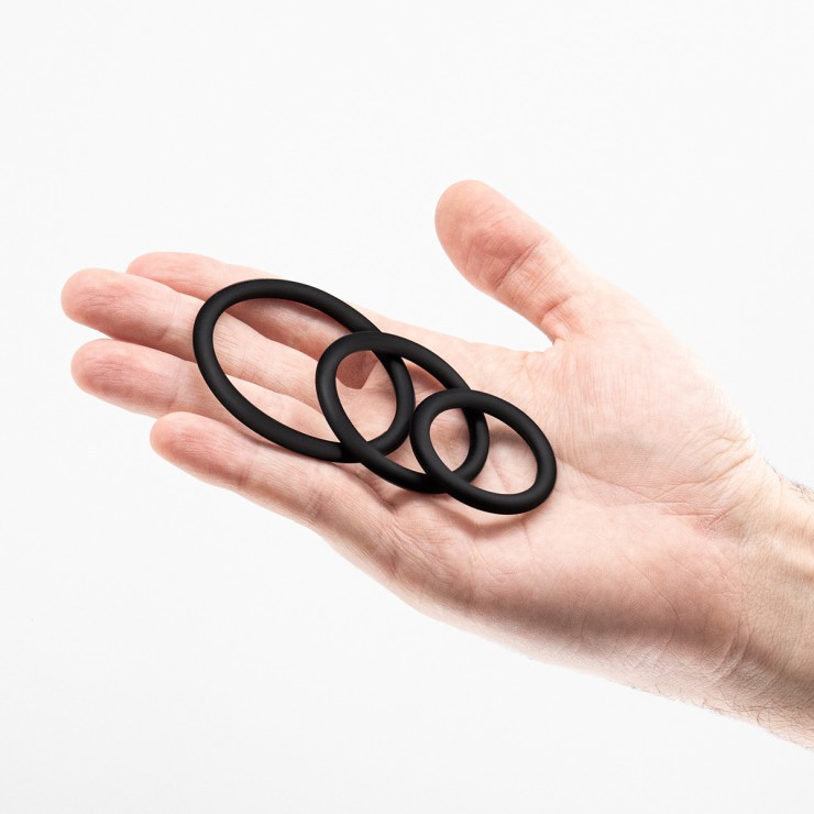 KIT 3 ANELLI PER PENE IN SILICONE PER MIGLIORARE L'EREZIONE 2