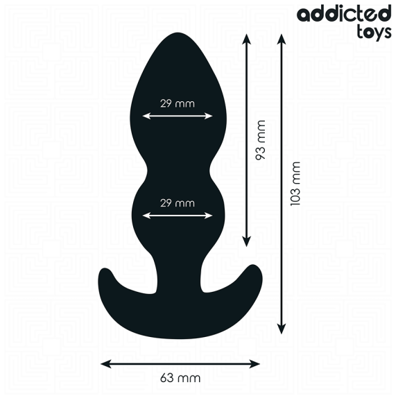 PLUG ANALE IN SILICONE MEDICALE FLESSIBILE CON SFERETTE TAGLIE S, L