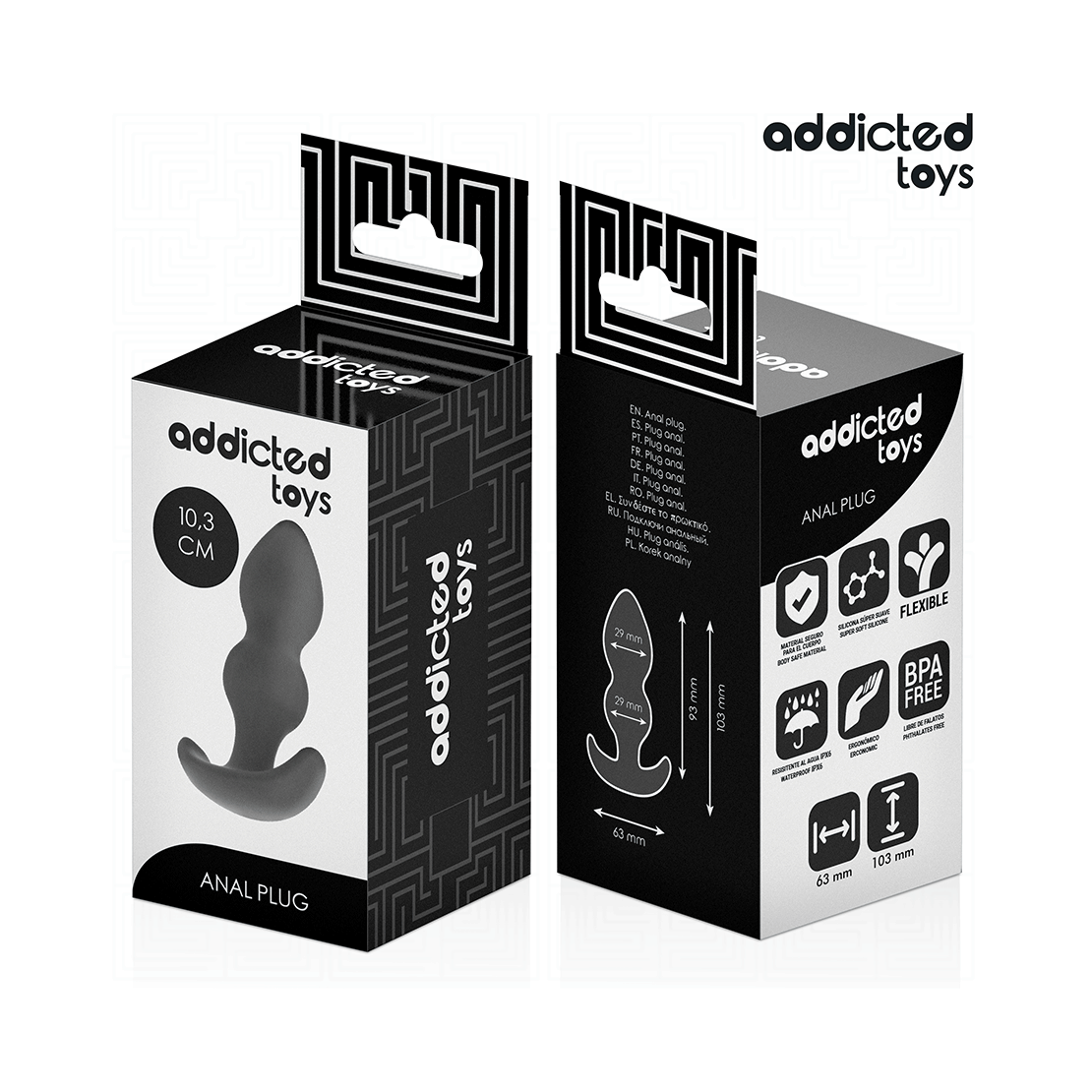 PLUG ANALE IN SILICONE MEDICALE FLESSIBILE CON...