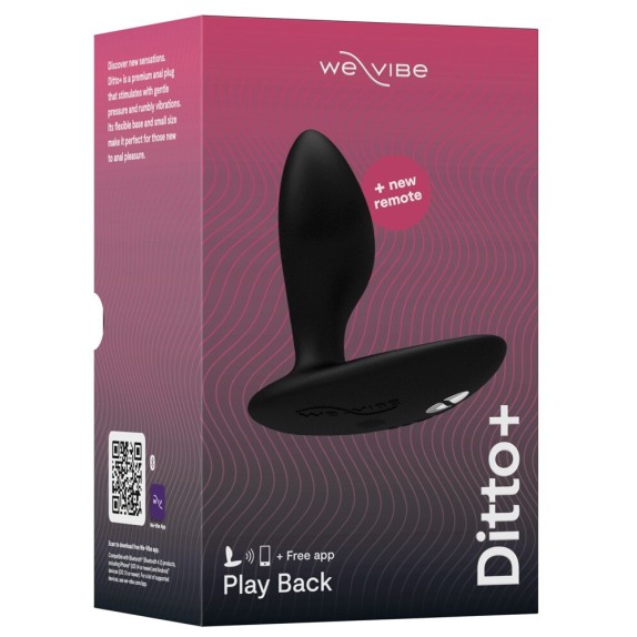 PLUG ANALE VIBRANTE CON APP A DISTANZA E TELECOMANDO WE VIBE DITTO+