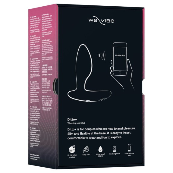 PLUG ANALE VIBRANTE CON APP A DISTANZA E TELECOMANDO WE VIBE DITTO+