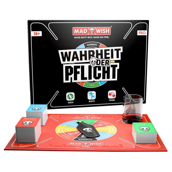 GIOCO DELLA BOTTIGLIA DA TAVOLO IN LINGUA TEDESCA MADWISH PRO PARTY GAME